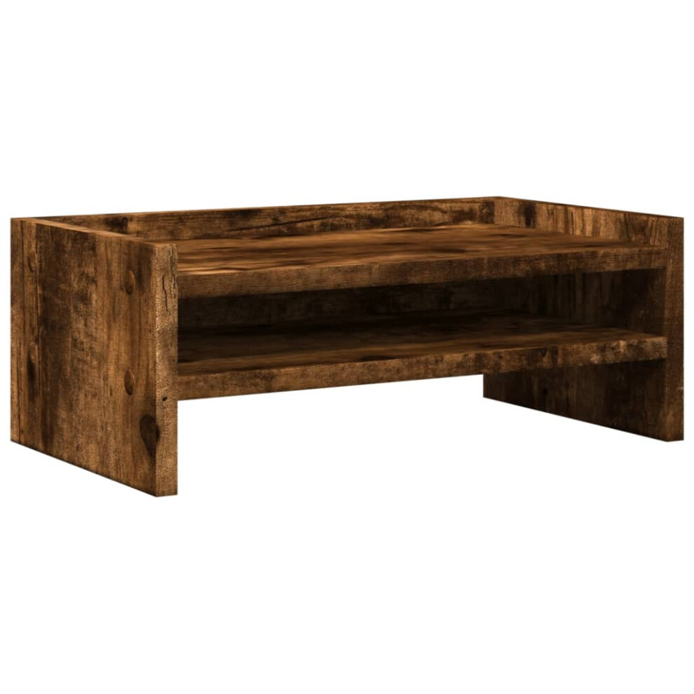 (smoked oak) vidaXL Monitor Stand Desk Riser Computer Stand Display Stand Engineered Wood