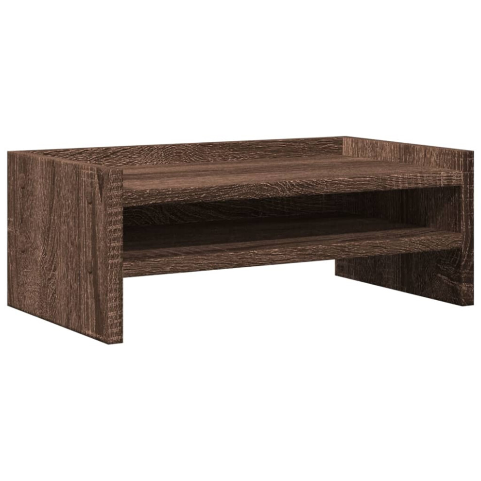 (brown oak) vidaXL Monitor Stand Desk Riser Computer Stand Display Stand Engineered Wood