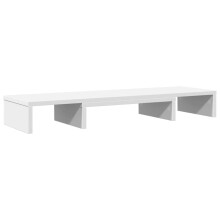 (white) vidaXL Monitor Stand Riser Adjustable Display Computer Stand Engineered Wood