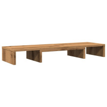 (oak) vidaXL Monitor Stand Riser Adjustable Display Computer Stand Engineered Wood