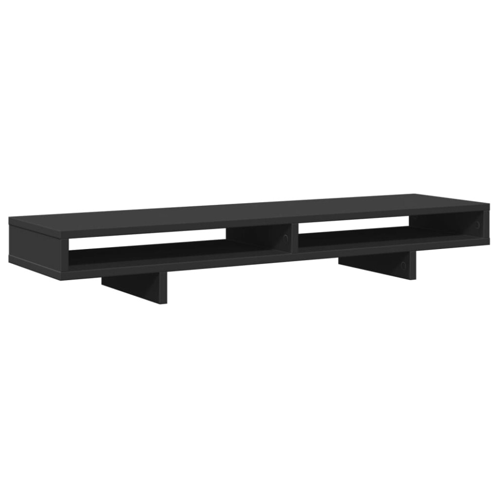 (black) vidaXL Monitor Stand Computer Stand Display Stand Engineered Wood