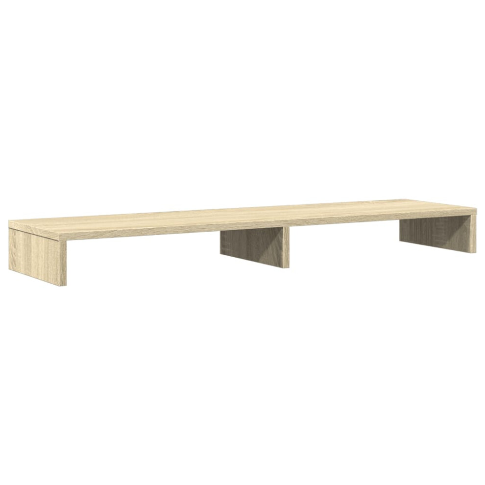 (Sonoma Oak, 100 X 27 X 10 Cm) Vidaxl Monitor Stand Riser Computer Stand Office Display Stand Engineered Wood 8721158389428