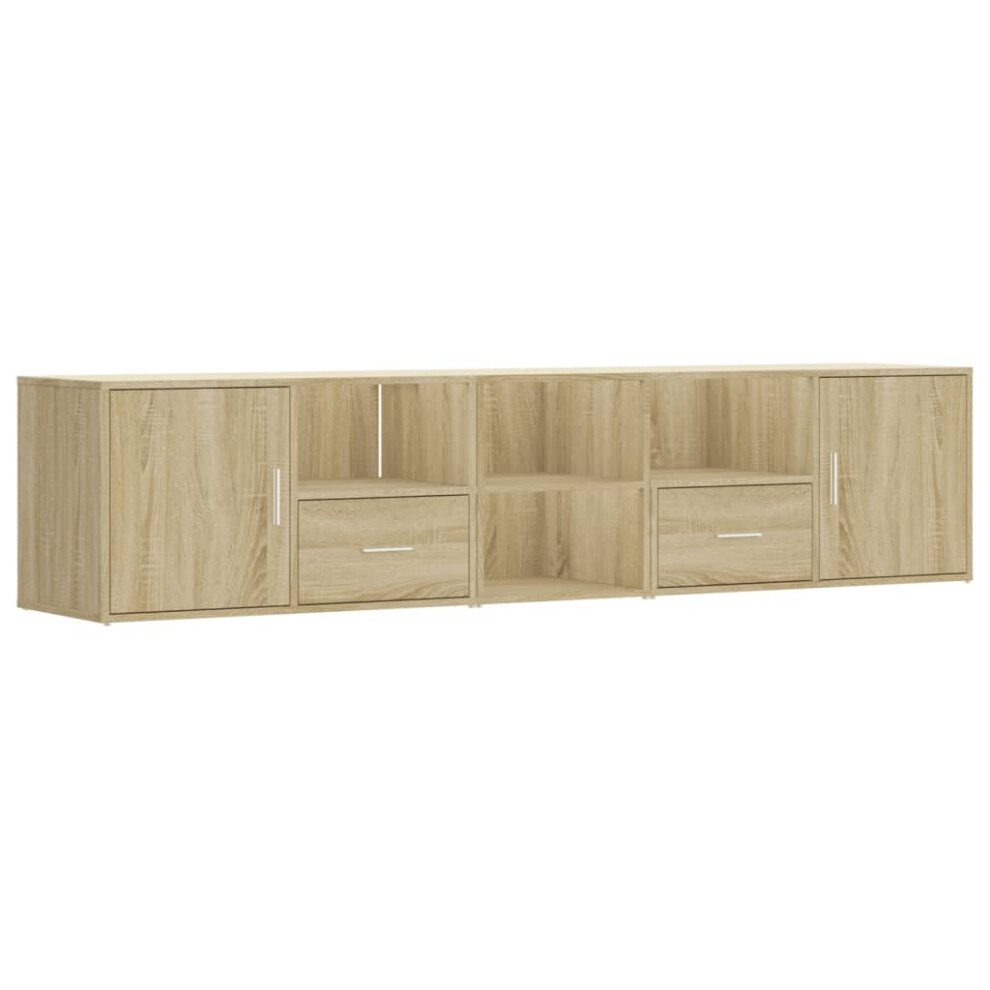 Vidaxl (Sonoma Oak) Corner Cabinet Corner Shelf Unit Bookcase Book Shelf Engineered Wood