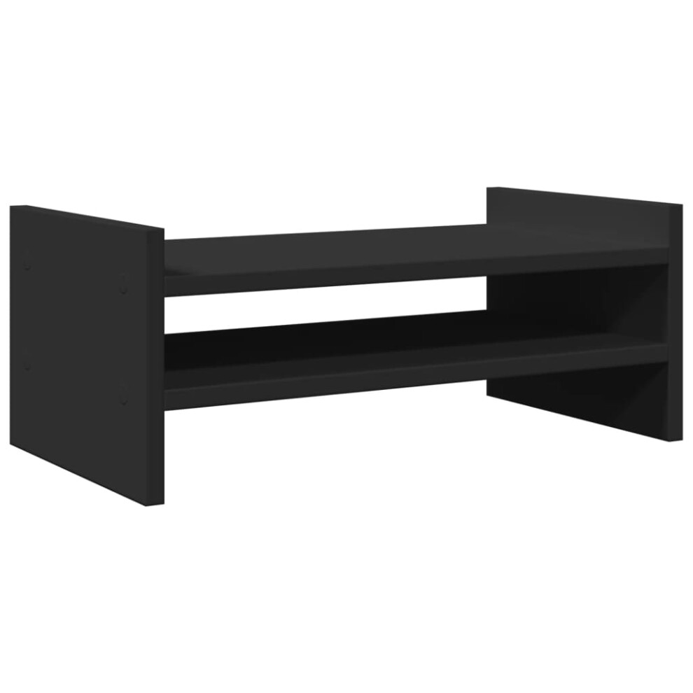 (black) vidaXL Monitor Stand Computer Stand Display Stand Engineered Wood