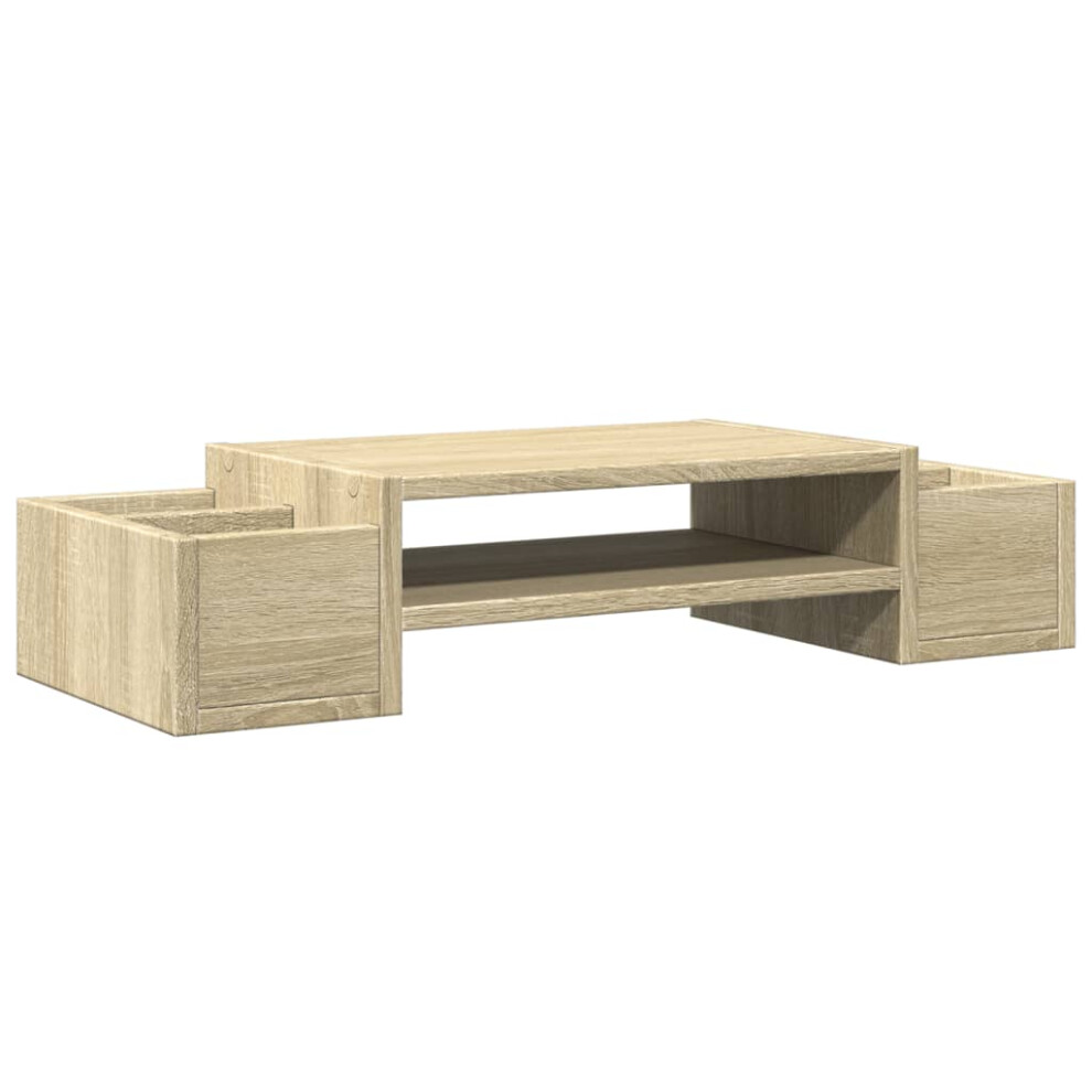 Vidaxl (Sonoma Oak, 70 X 27 X 15 Cm) Monitor Stand With Storage Monitor Stand Display Stand Engineered Wood