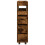 VidaXL vidaXL Badschrank Schmal mit Rollen Räuchereiche Holzwerkstoff 5