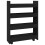 VidaXL (black) vidaXL Narrow Storage Trolley 4 Tier Rolling Cart Bookcase Engineered Wood 6