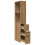 VidaXL vidaXL Badschrank Schmal mit Rollen Artisan-Eiche Holzwerkstoff 7