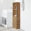 VidaXL vidaXL Badschrank Schmal mit Rollen Artisan-Eiche Holzwerkstoff 3