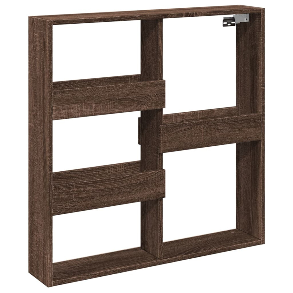 Vidaxl (Brown Oak, 80 X 15 X 80 Cm) Wall Cabinet Wall Cupboard Storage Hanging Cabinet Engineered Wood