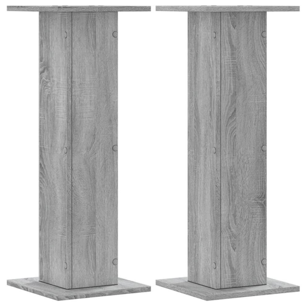 (grey sonoma, 30 x 30 x 80 cm) vidaXL Plant Stands Garden Plant Pot Holder Flower Stand 2 pcs Engineered Wood