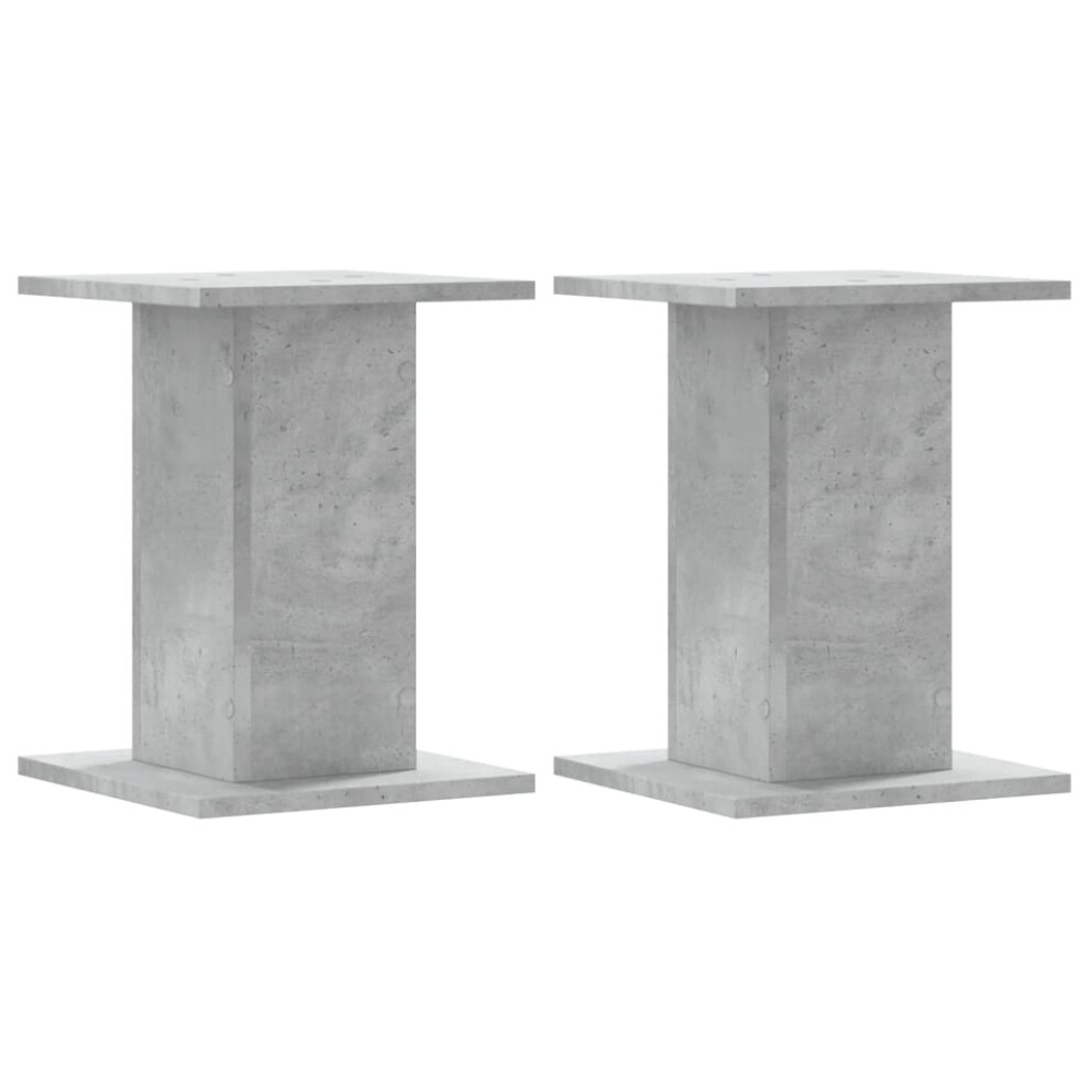 Vidaxl (Concrete Grey, 30 X 30 X 40 Cm) Plant Stands Garden Plant Pot Holder Flower Stand 2 Pcs Engineered Wood