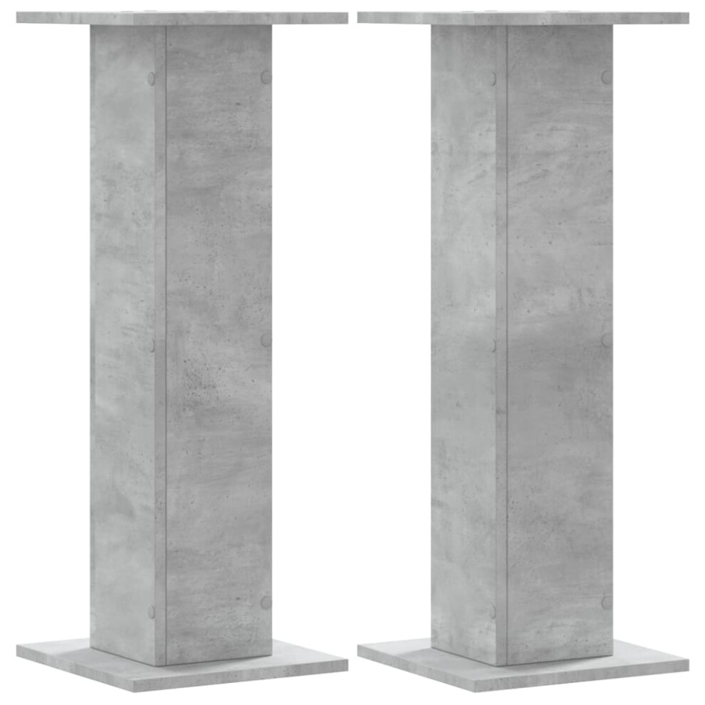 Vidaxl (Concrete 30 X 30 X 80 Cm) Plant Stands Garden Plant Pot Holder Flower Stand 2 Pcs Engineered Wood Grey