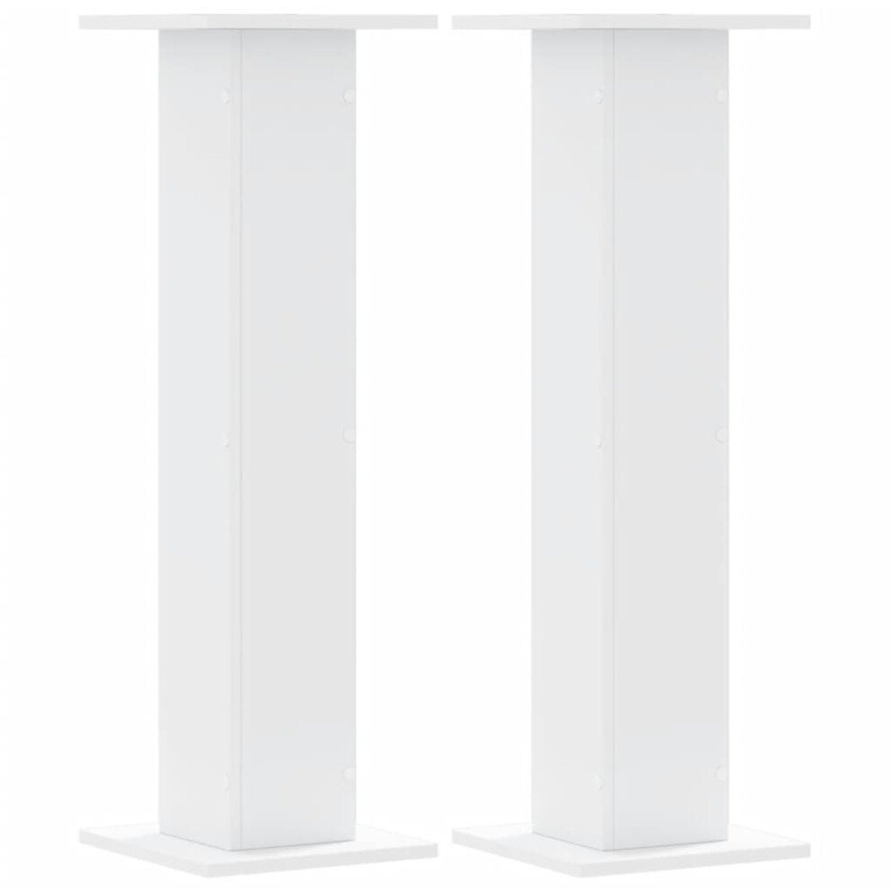Vidaxl (White, 30 X 30 X 95 Cm) Plant Stands Garden Plant Pot Holder Flower Stand 2 Pcs Engineered Wood
