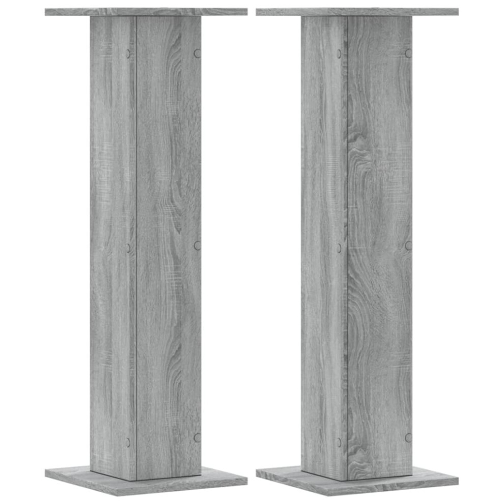 (grey sonoma, 30 x 30 x 95 cm) vidaXL Plant Stands Garden Plant Pot Holder Flower Stand 2 pcs Engineered Wood