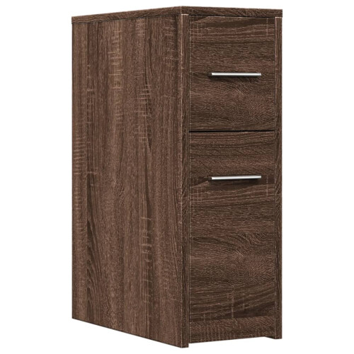 VidaXL vidaXL Badschrank Schmal mit Rollen Eichen-Optik Holzwerkstoff 1