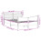 VidaXL (white, 150 x 200 cm) vidaXL Bed Frame with Headboard Bed Base Solid Wood Pine 11