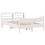 VidaXL (white, 150 x 200 cm) vidaXL Bed Frame with Headboard Bed Base Solid Wood Pine 2