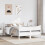VidaXL (white, 150 x 200 cm) vidaXL Bed Frame with Headboard Bed Base Solid Wood Pine 3
