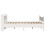VidaXL (white, 135 x 190 cm) vidaXL Bed Frame with Headboard Bed Base Solid Wood Pine 7