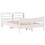VidaXL (white, 135 x 190 cm) vidaXL Bed Frame with Headboard Bed Base Solid Wood Pine 1
