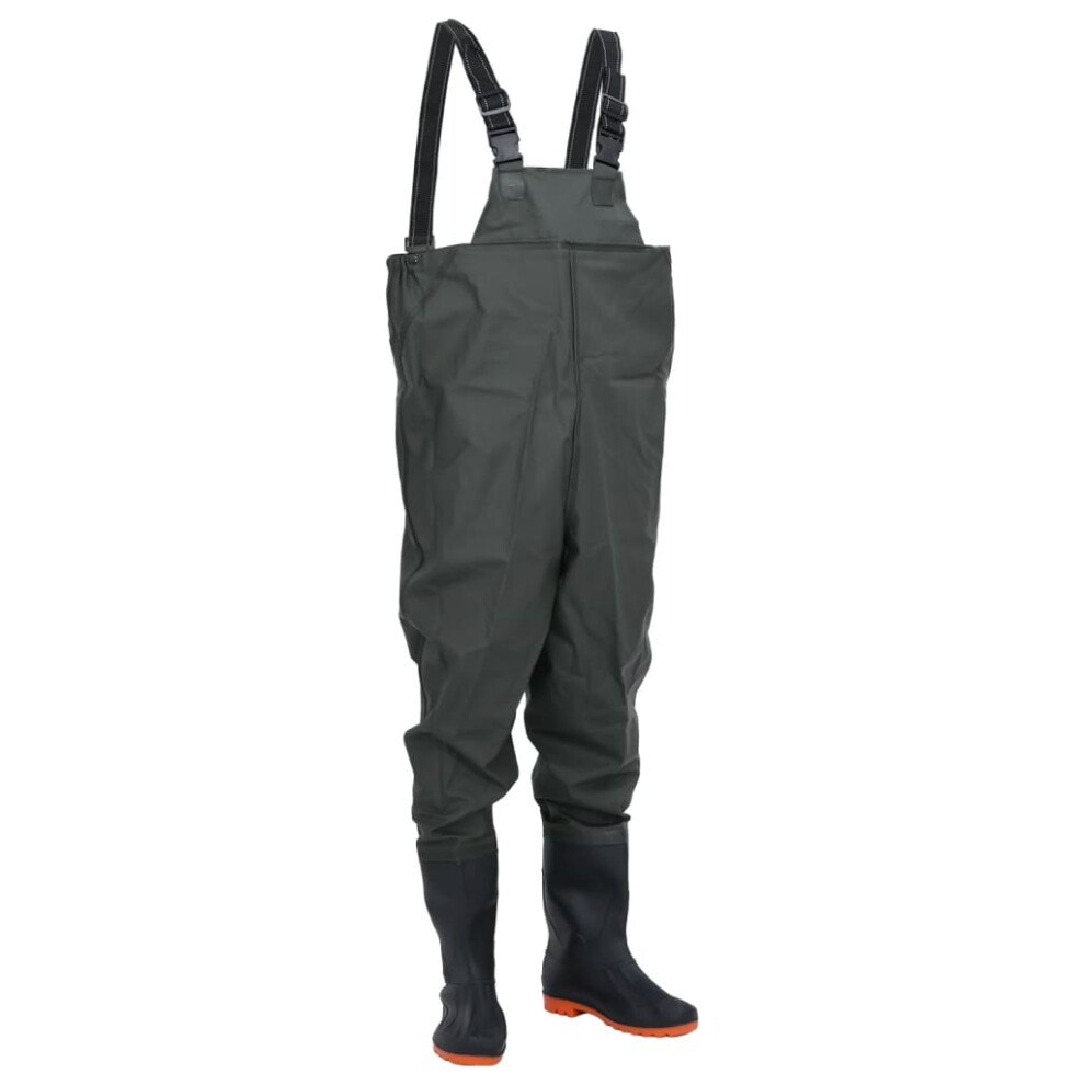 (dark green, 46) vidaXL Chest Waders with Boots Waterproof Hunting Fishing Wader Waist Wader