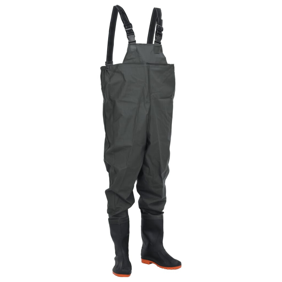 (dark green, 43) vidaXL Chest Waders with Boots Waterproof Hunting Fishing Wader Waist Wader