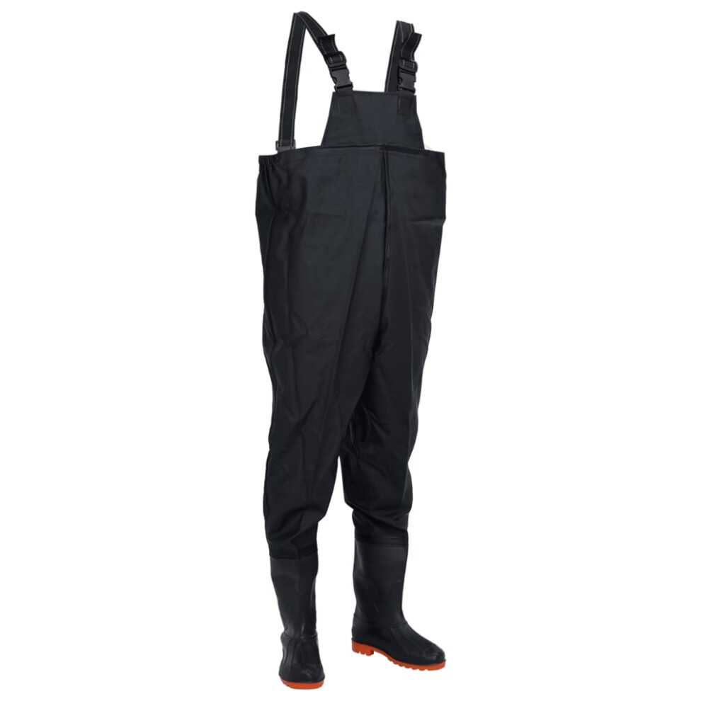 (black, 42) vidaXL Chest Waders with Boots Waterproof Hunting Fishing Wader Waist Wader