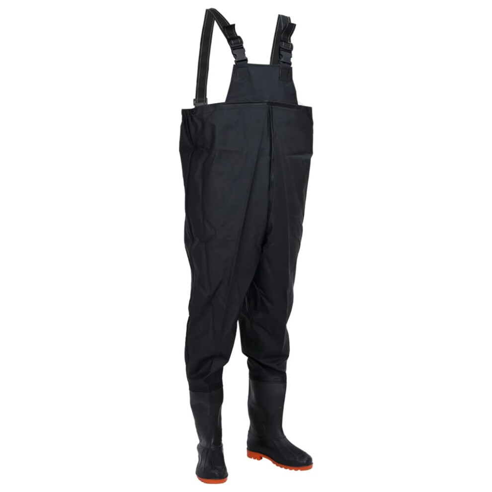 (black, 40) vidaXL Chest Waders with Boots Waterproof Hunting Fishing Wader Waist Wader