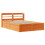 VidaXL (wax brown, 150 x 200 cm) vidaXL Bed Frame with Headboard Bed Base Solid Wood Pine 1
