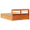 VidaXL (wax brown, 150 x 200 cm) vidaXL Bed Frame with Headboard Bed Base Solid Wood Pine 8