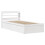 VidaXL (white, 90 x 190 cm) vidaXL Bed Frame with Headboard Bed Base Solid Wood Pine 1