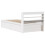 VidaXL (white, 90 x 190 cm) vidaXL Bed Frame with Headboard Bed Base Solid Wood Pine 8