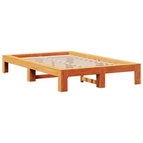 VidaXL (wax brown, 120 x 190 cm) vidaXL Bed Frame without Mattress Bed Base Solid Wood Pine 2