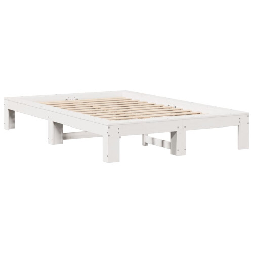 VidaXL (white, 120 x 190 cm) vidaXL Bed Frame without Mattress Bed Base Solid Wood Pine 2