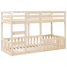 vidaXL Etagenbett 75x190 cm Massivholz Kiefer