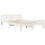 VidaXL (white, 135 x 190 cm) vidaXL Bed Frame without Mattress Bed Base Solid Wood Pine 3