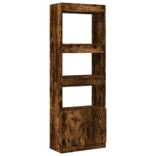 (smoked oak, 63 x 33 x 180 cm) vidaXL Highboard Sideboard Storage Organiser Cabinet Cupboard Engineered Wood