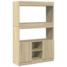 (sonoma oak, 92 x 33 x 140 cm) vidaXL Highboard Sideboard Storage Organiser Cabinet Cupboard Engineered Wood