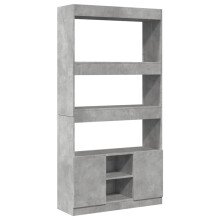 (concrete grey, 92 x 33 x 180 cm) vidaXL Highboard Sideboard Storage Organiser Cabinet Cupboard Engineered Wood