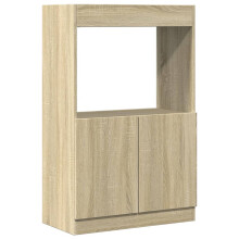 (sonoma oak, 63 x 33 x 100 cm) vidaXL Highboard Sideboard Storage Organiser Cabinet Cupboard Engineered Wood