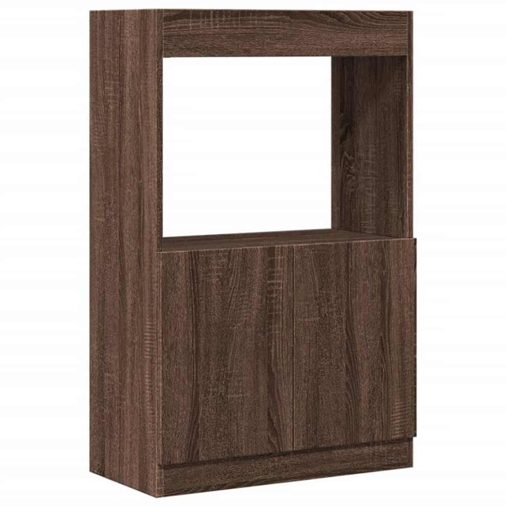 (brown oak, 63 x 33 x 100 cm) vidaXL Highboard Sideboard Storage Organiser Cabinet Cupboard Engineered Wood