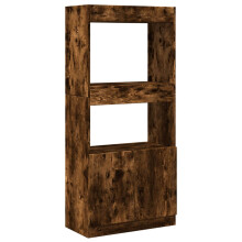 (smoked oak, 63 x 33 x 140 cm) vidaXL Highboard Sideboard Storage Organiser Cabinet Cupboard Engineered Wood
