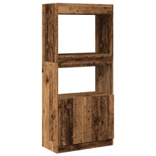 (old wood, 63 x 33 x 140 cm) vidaXL Highboard Sideboard Storage Organiser Cabinet Cupboard Engineered Wood