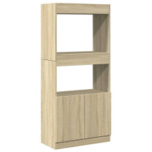 (sonoma oak, 63 x 33 x 140 cm) vidaXL Highboard Sideboard Storage Organiser Cabinet Cupboard Engineered Wood