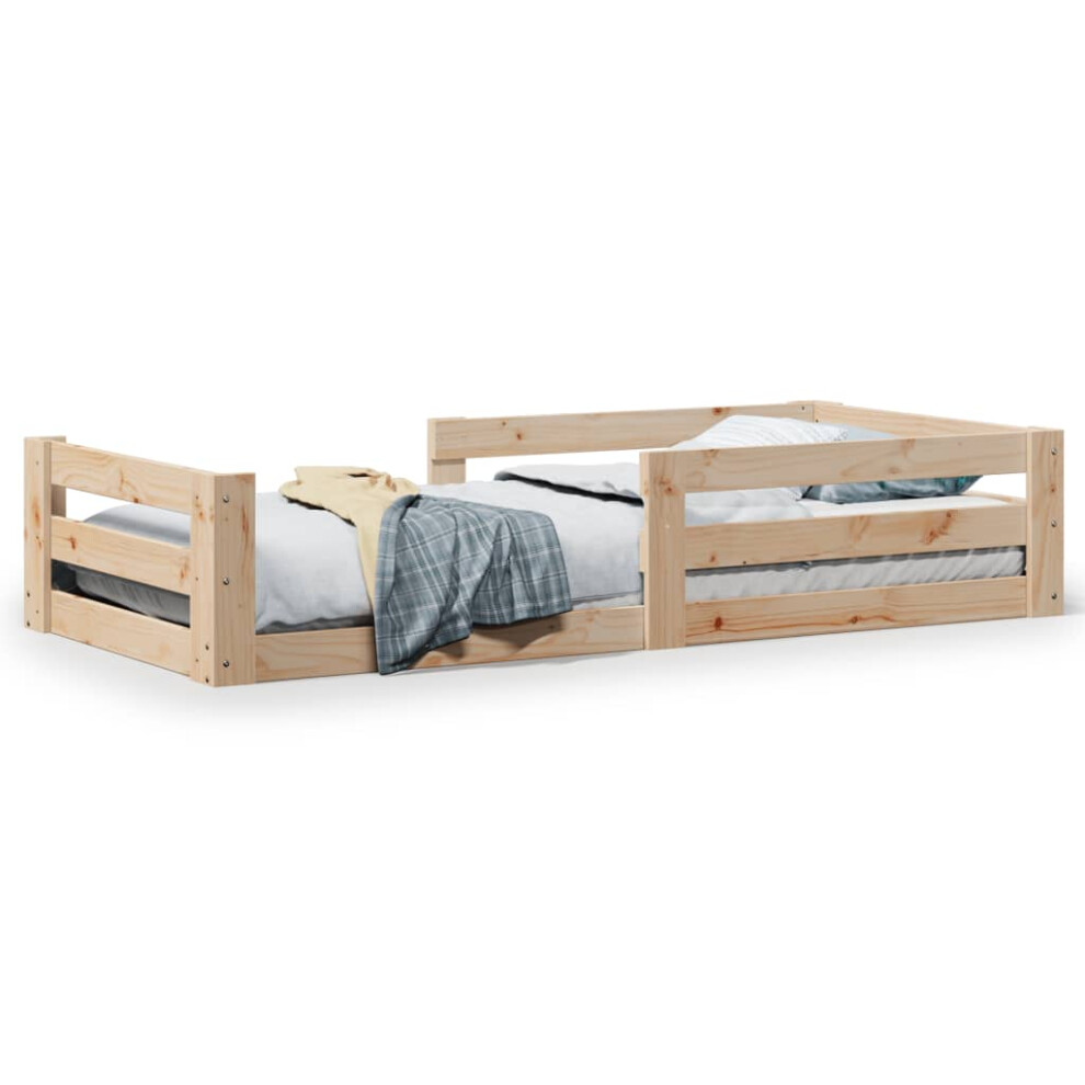 (natural) vidaXL Bed Frame without Mattress Bed Wax Solid Wood Pine