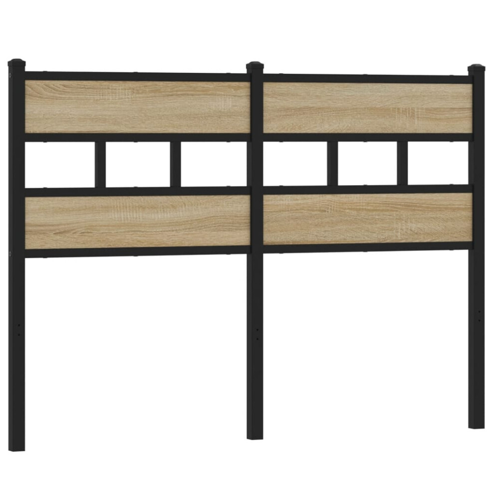 (sonoma oak, 120 cm) vidaXL Headboard Bed Header Bed Headboard Brown Oak Steel and Engineered Wood