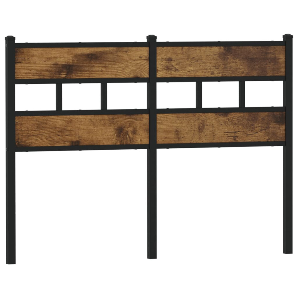 (smoked oak, 120 cm) vidaXL Headboard Bed Header Bed Headboard Brown Oak Steel and Engineered Wood