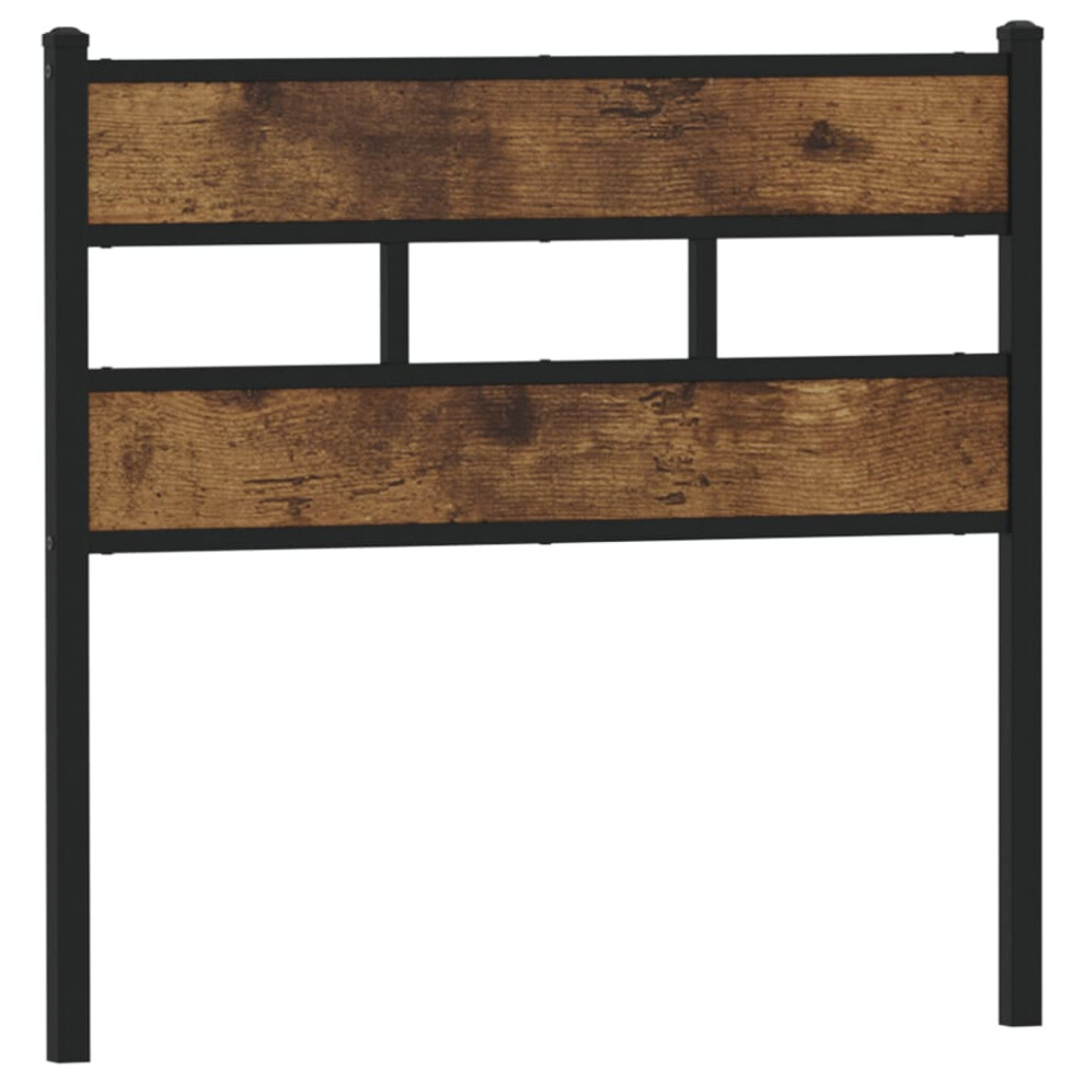 Vidaxl (Smoked Oak, 80 Cm) Headboard Bed Header Bed Headboard Brown Oak Steel And Engineered Wood