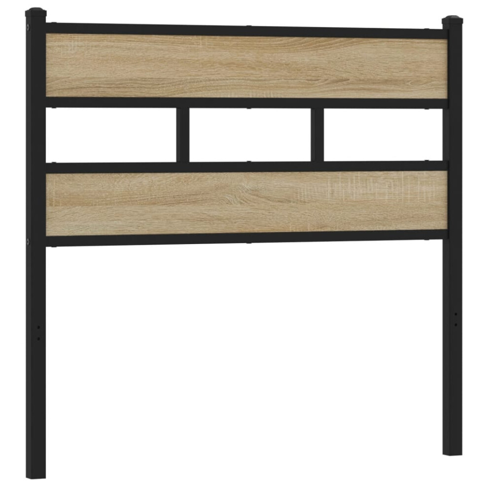 Vidaxl (Sonoma Oak, 90 Cm) Headboard Bed Header Bed Headboard Brown Oak Steel And Engineered Wood